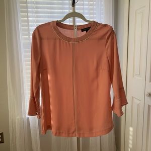 Gorgeous salmon bell sleeve blouse small